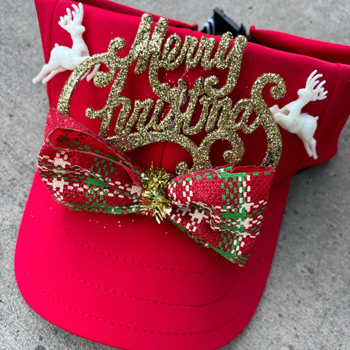 Glitter Christmas Ugly Visor