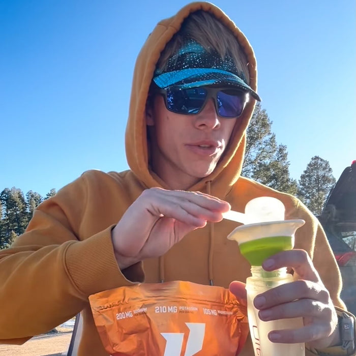 Bird logo high visor worn by kilian korth training for cocodona 250