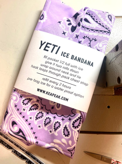 Light purple ice bandana, handmade, with instructions